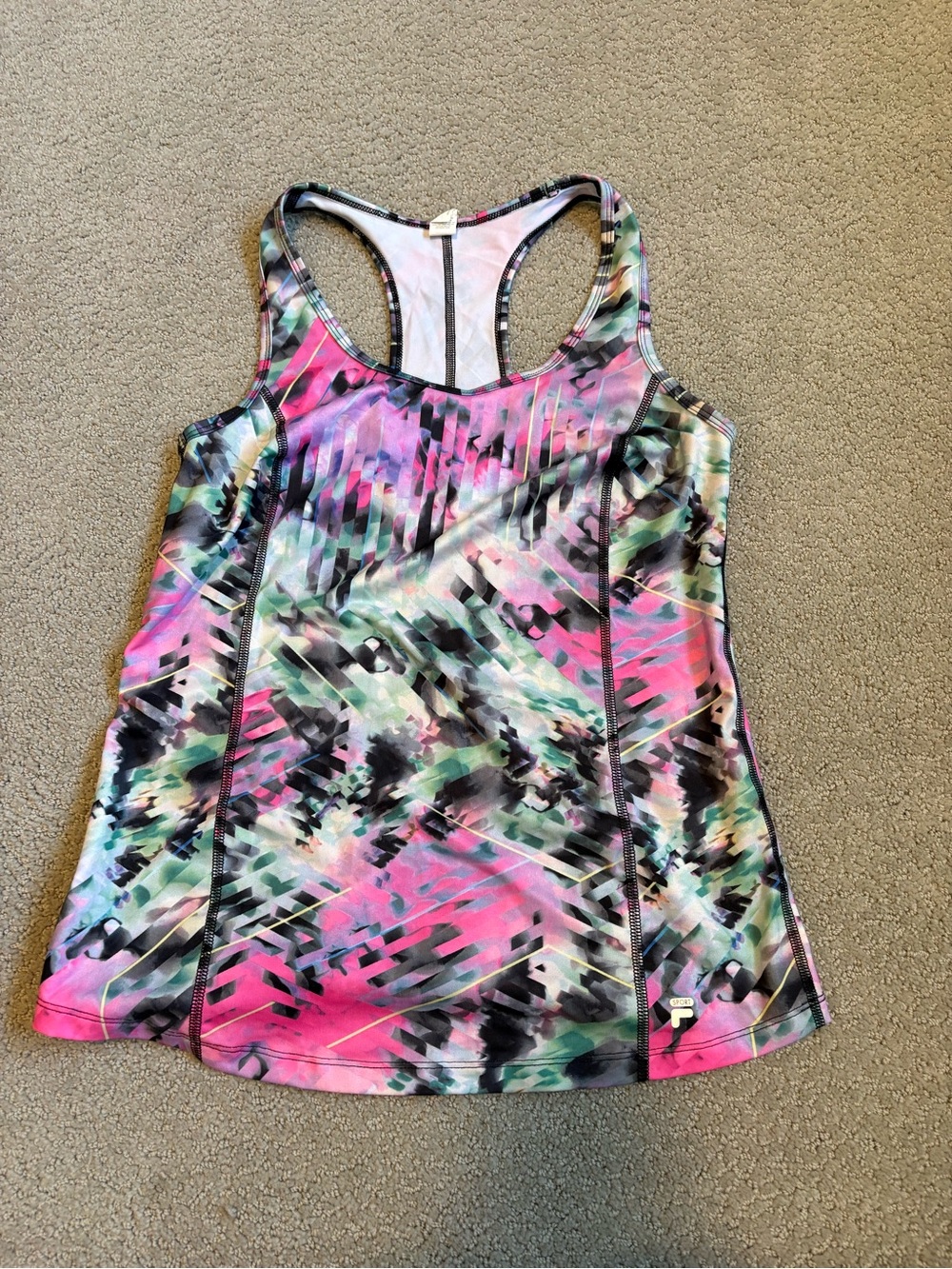 Fila Pink Multi Racerback Tank Top